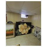 painting oversized study of flower petals and stamen signed by artist Franco