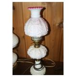 FENTON ? OIL LAMP ELECTRIFIED