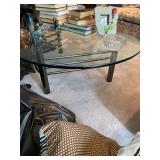 Vintage Glass and Metal coffee table