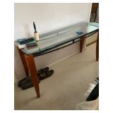 glass sofa table