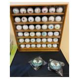 wood golf ball display