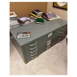 vintage metal map blueprint cabinet