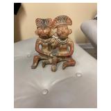 Vintage Mexican clay pottery Mayan Aztec Figurine