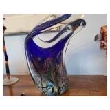 Rollin Karg massive large signed Dichroic dynamic freeform glass sculpture 