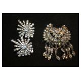 VINTAGE DRESS CLIP AND EARRINGS