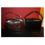 VINTAGE CROCODILE NETTIE ROSENSTEIN PURSES