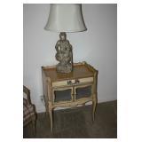 ASAIN TABLE LAMP AND FRENCH NIGHT STAND