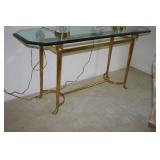 RAM HEAD GLASS TOP SOFA TABLE
