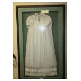 VINTAGE FRAMED BABY CLOTHES