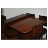 MAHOGANY DINING TABLE + 6 CHAIRS