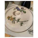 Terrace Blossoms pattern by International round covered casserole