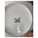 Cherry Blossom design with a blue bird by Fisher Dinnerware