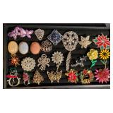 Vintage costume Brooches