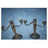 STERLING CANDLE HOLDERS