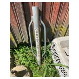 Metal fence post driver with handles