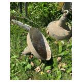 vintage green enamel lights