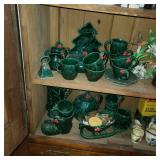 Lefton Green Holly dishes
