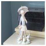 Lladro Girl with umbrella and geese