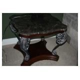 MARBLE + METAL END TABLES