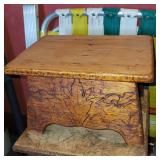 PYROGRAPHY ART STOOL