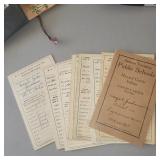 COLLECTION OF ANTIQUE SCHOOL REPORT CARDS