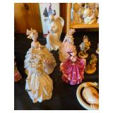 Lefton Hand painted women figurines