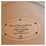 Vintage Fitz & Floyd Harvest Vegetable Basket Weave I quart Casserole Dish