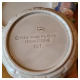 Vintage Fitz & Floyd Harvest Vegetable Basket Weave I quart Casserole Dish