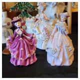 Lefton Hand painted women figurines