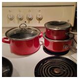 Red Enamel pans