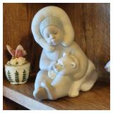Lladro Eskimo Girl with Cold Feet
