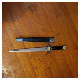 Free Mason Dagger w/leather sheath & Masonic seal