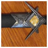 Free Mason Dagger w/leather sheath & Masonic seal