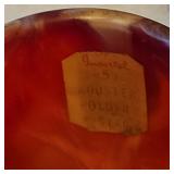 Imperial Glass Co Red slag chicken rooster egg cup