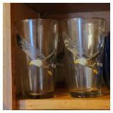 Woodland Creek 16oz Pint glasses with Soaring Bald Eagle