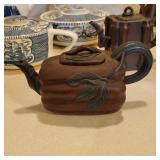 Antique Chinese Xixing Purple Clay teapot - specifically one known for its "Cabbage & Caterpillar" d