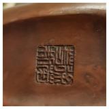 Antique Chinese Xixing Purple Clay teapot - specifically one known for its "Cabbage & Caterpillar" d