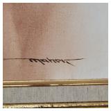 "Nude with Long Hair" by Maher Morcos, an original oil painting signed on bottom, the size is 20" x 