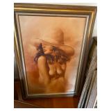 "Nude with Hat" by Maher Morcos, an original oil painting, signed on bottom, the size is 24" x 36" f