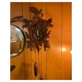 Vintage Bavarian Running 1-Day Cuckoo Clock Hubert Herr Triberg Germany 