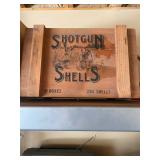 Vintage Empty wood shotgun shells box crate