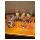 Floral Glasses & Dessert Bowls