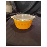 Pyrex Town & Country Yellow/Gold with Star Cross Stitch Pattern