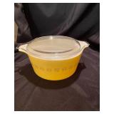 Pyrex Town & Country Yellow/Gold with Star Cross Stitch Pattern