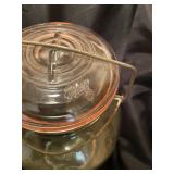  12" Ball Ideal Mason Jar with Eagle & Star - Bale Wire Glass Top  