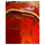 Red Octagonal Bowl from Pleasant Village (PV) Italy