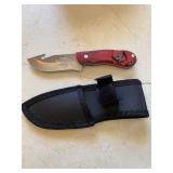 Bald Eagle Fixed Blade Gut Hook Camping Knife With Sheath