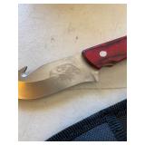 Bald Eagle Fixed Blade Gut Hook Camping Knife With Sheath