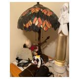 Copper Grove Autumn Leaves-Stained Glass Tiffany-Style Lamp