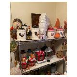 Ceramic rooster canister jars